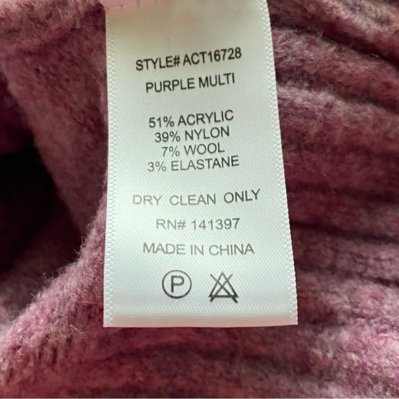 ASTR The Label Belmont Drop-Shoulder Textured Knit Cardigan Woman Medium Purple - Picture 10 of 14